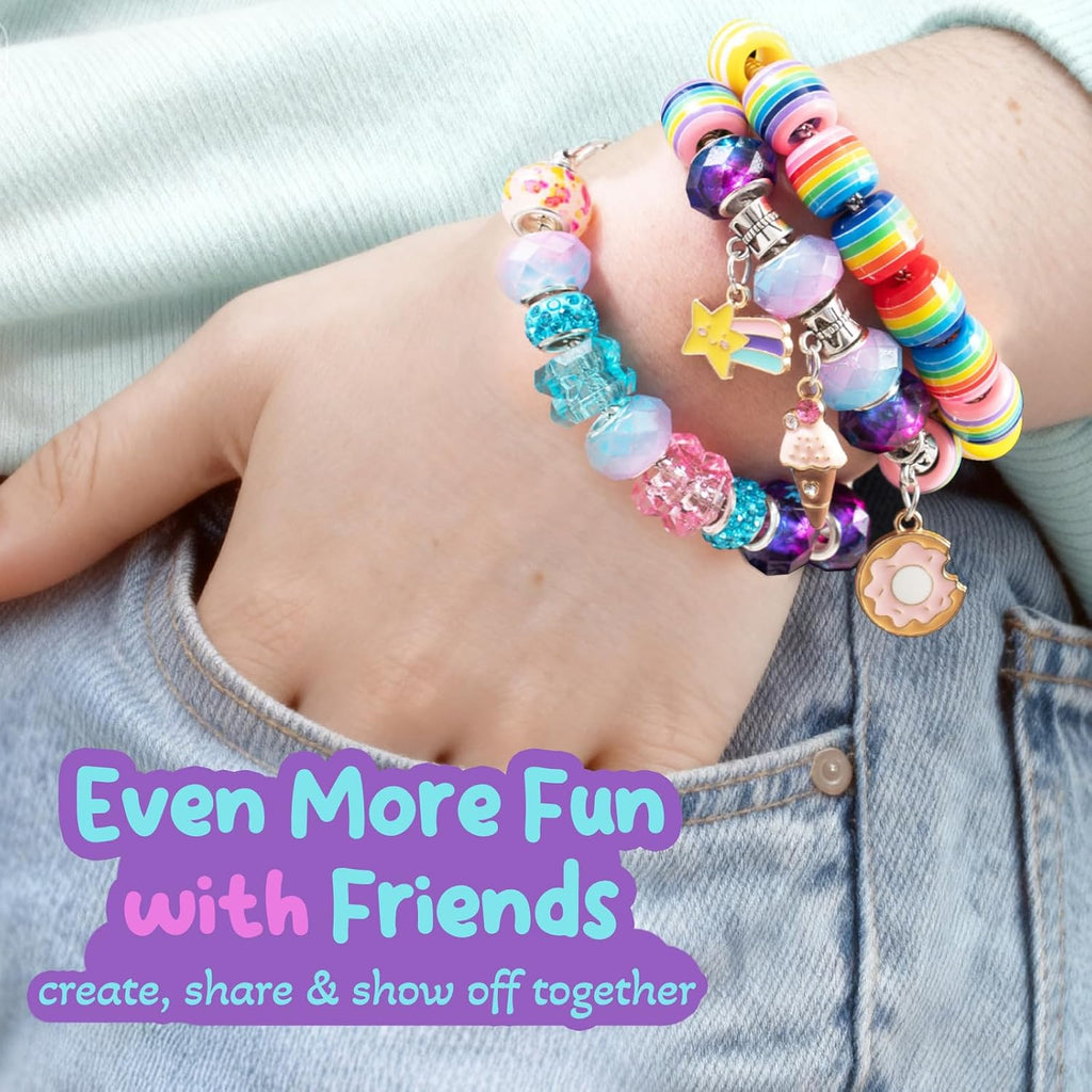 Charm Bracelet Making Kit & Unicorn/Mermaid Girl Toy- ideal Crafts for Ages 8-12 Girls who Inspire Imagination and