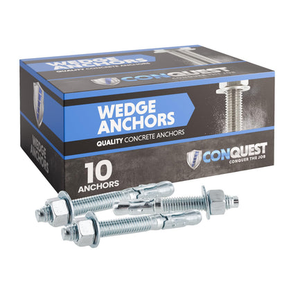 Conquest 304 Stainless Steel Wedge Anchors for Concrete 3/4” x 5-1/2”