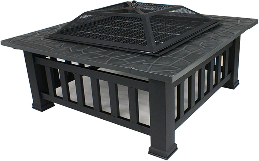 Outdoor Heavy Steel Fire Pit Wood Burning Fireplace Patio Backyard Heater Steel Firepit Bowl