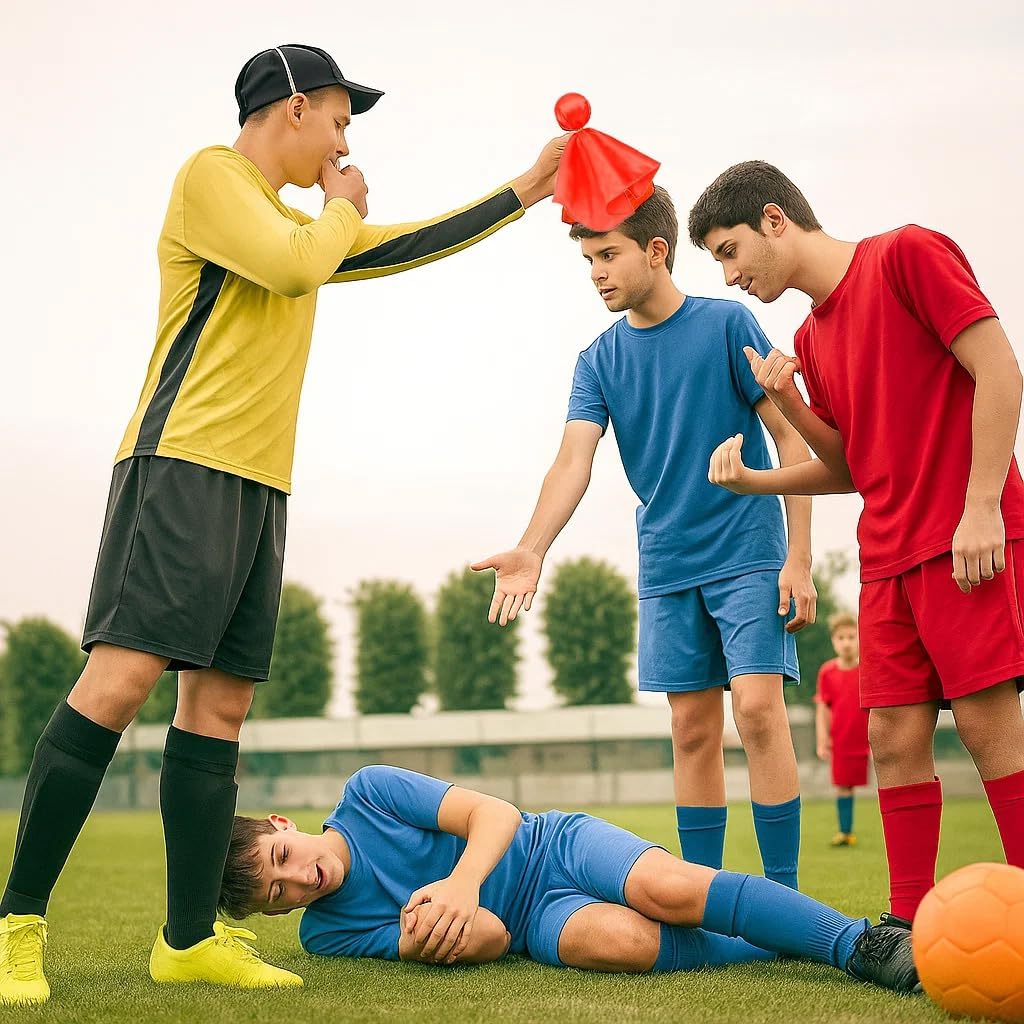 Referee Game Penalty Flags Set – 8 x Soccer Penalty Flags (4 Red & 4 Yellow) + Black Whistle – Ultimate Football