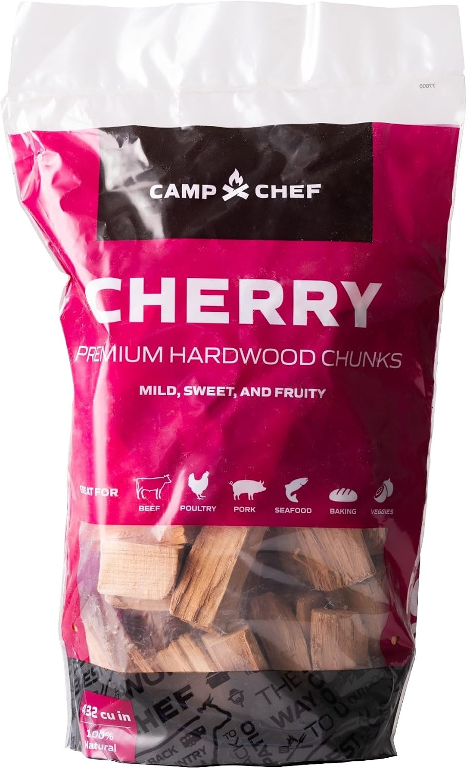 Premium Hardwood Chunks - Wood Chunks for Smoking & Outdoor Grilling - Compatible with Pellet Grills, Smokers &
