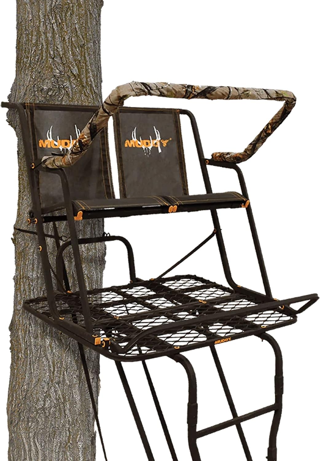 2-Person Ladder Tree Stand for Deer Hunting,17' Tall, Black | The Partner - Adjustable Climbing Treestand with