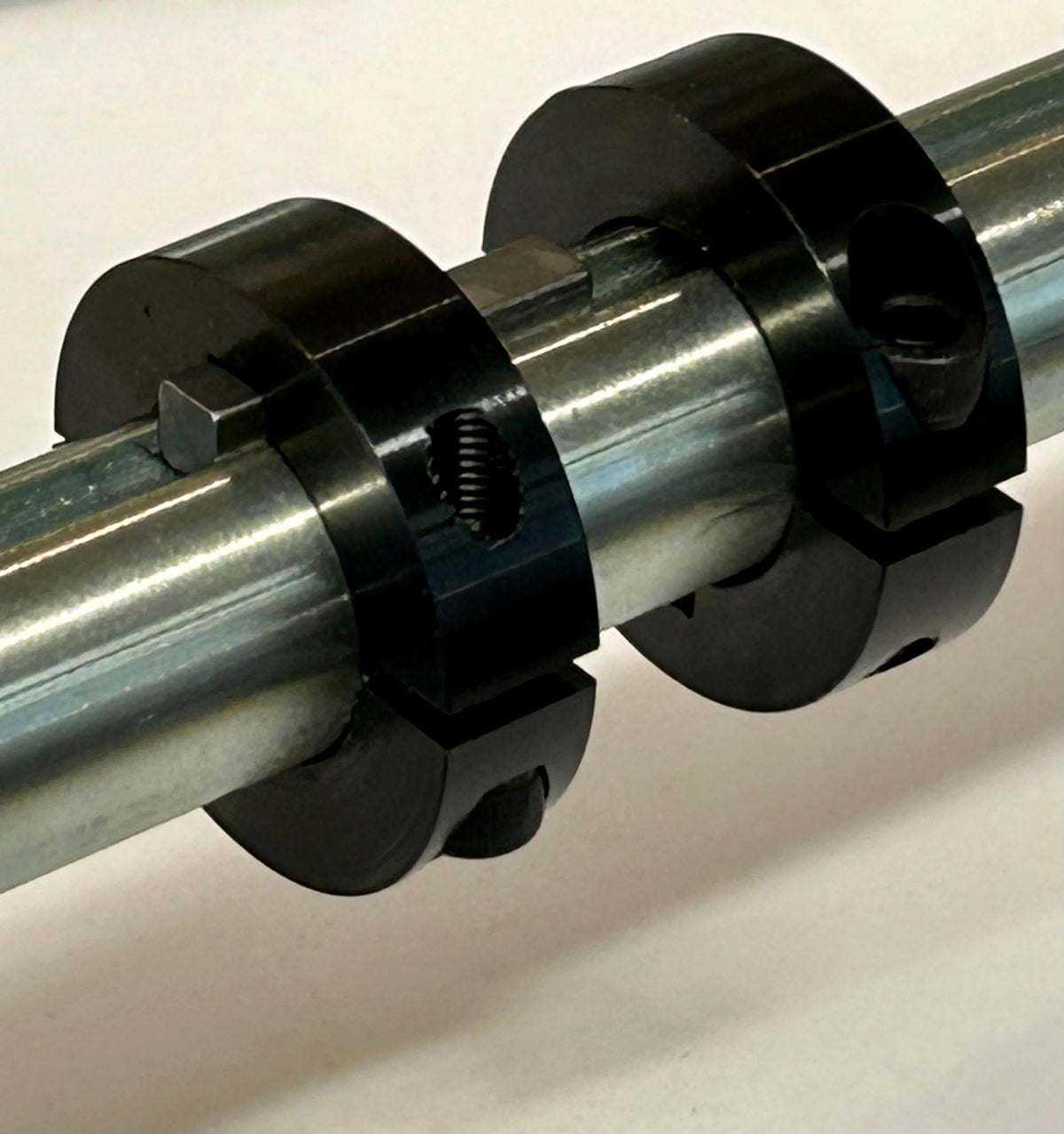 Split Axle Collar 1 Inch Bore, Steel, Keyed (2 Pack)