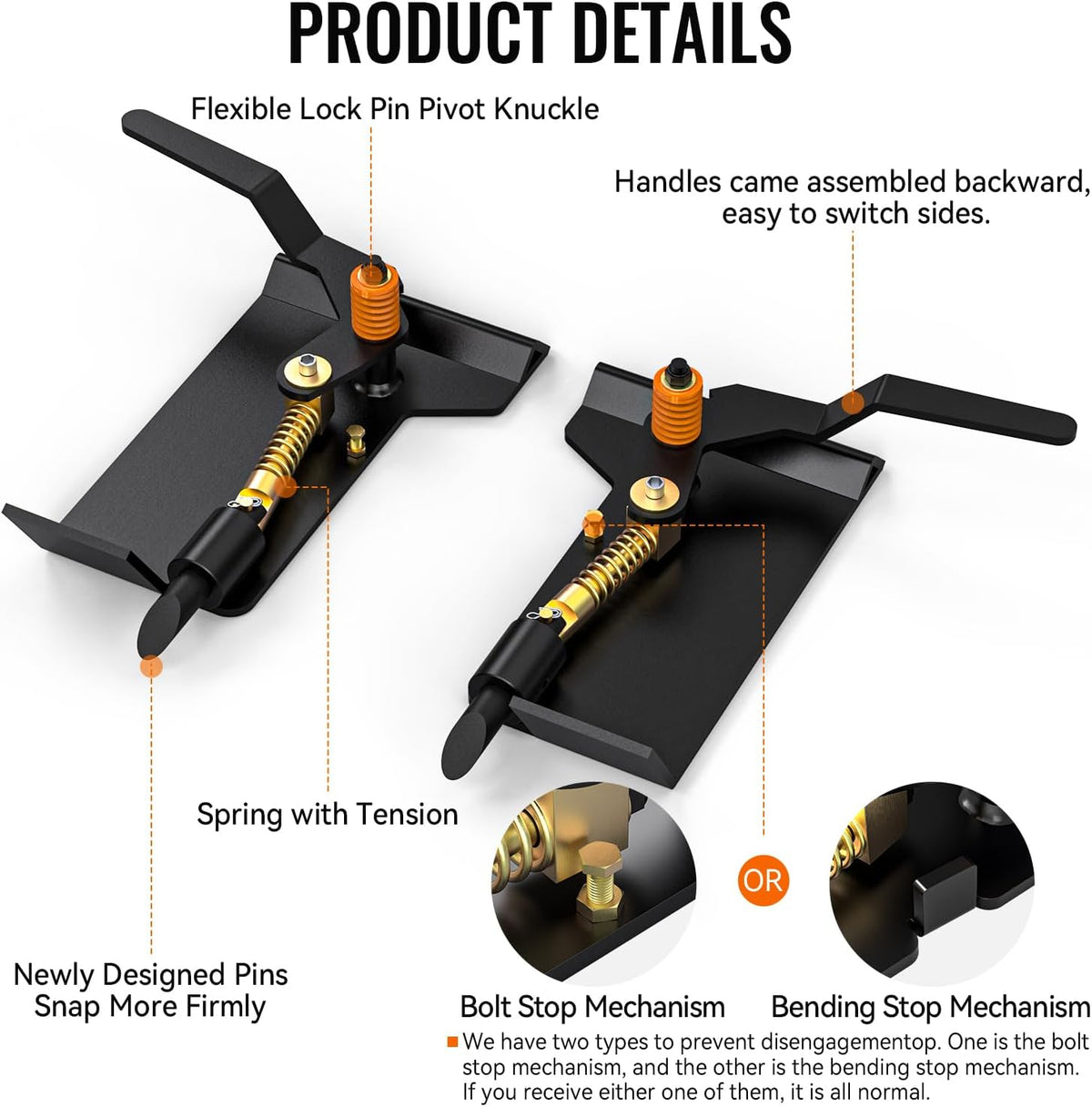 Universal Skid Steer Quick Attach Conversion Attach Adapter Latch Box | Bobtach Latch Box Plate Weld On QTK, Heavy