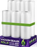 Food Vacuum Sealer Rolls Bags 6 Pack