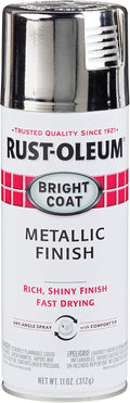 Stops Rust Bright Coat Metallic Spray Paint, Chrome