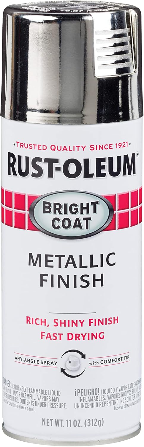 Stops Rust Bright Coat Metallic Spray Paint, Chrome