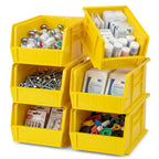 Quantum Storage QUS250 Heavy-Duty Stackable Plastic Storage Bins for Workshop, Warehouse & Garage, Ultra Stack &