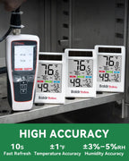 Solar Indoor Thermometer Hygrometer, Max/Min, Comfort Meter (3 Pack)