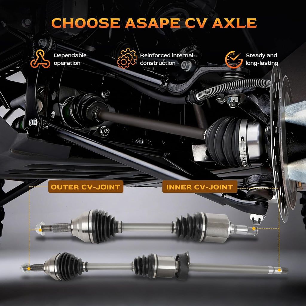 ASAPE Front Left Right CV Axle Shaft Set of 2 Compatible with 2011-2014 for Ford Explorer 3.5L FWD 66-2283