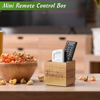 Remote Control Holder, Wood TV Remote Holder, Remote Storage Caddy, Remote Control Organizer (Acacia, 1 Slot)