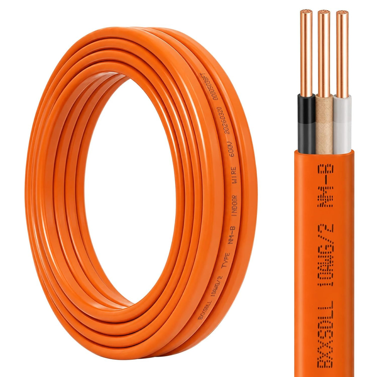 10FT 10/2 NM-B Wire with Ground 10/2 Electrical Wire 10/2 W/G Cable NMB