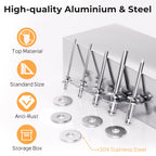 1200PCS Pop Rivets & Trifold Rivets Assortment Kit with Washers