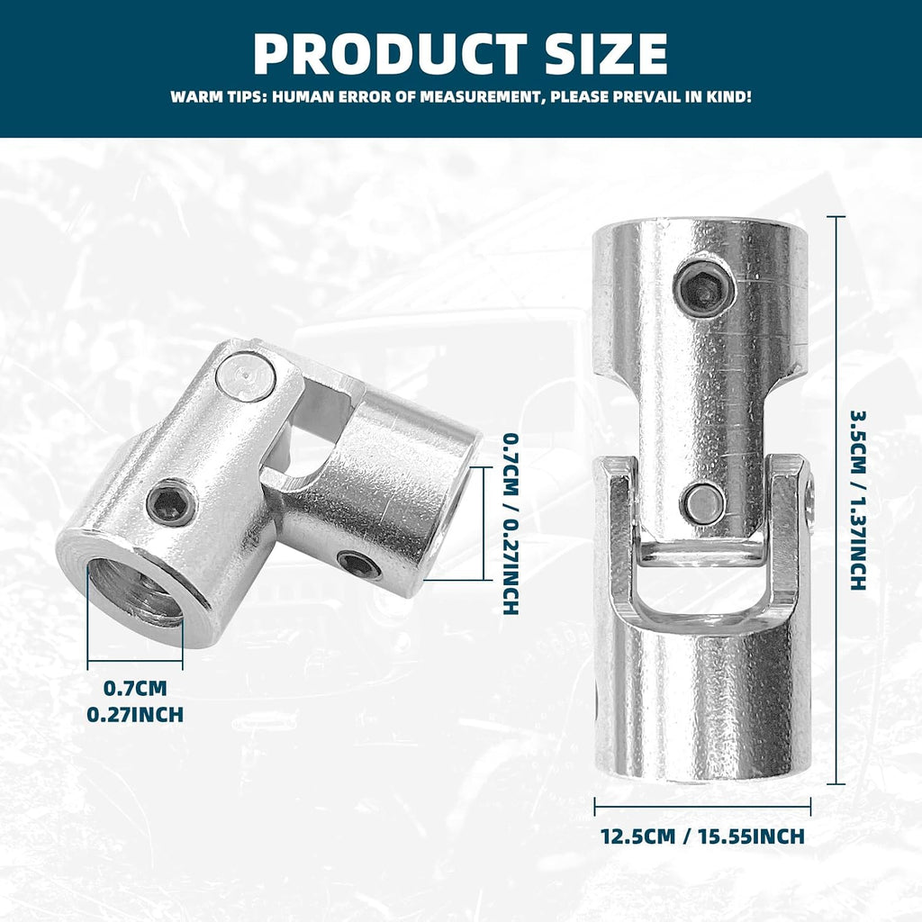 4 Pcs 8mm to 8mm Universal Joint Shaft Coupling