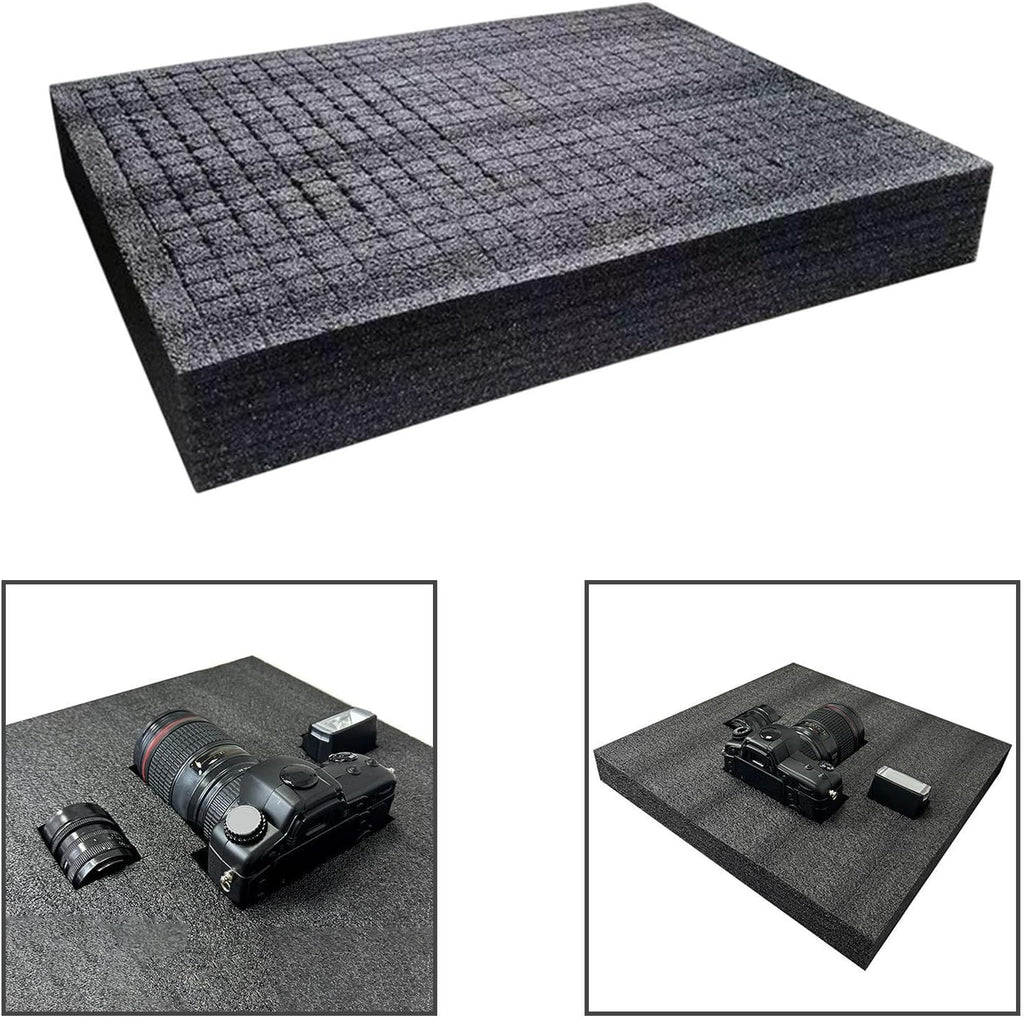 Pick and Pluck Foam Insert, 50x30x4 cm Cuttable Shockproof Foam Pad for Tool Box, Camera Case, and Fragile Item Storage
