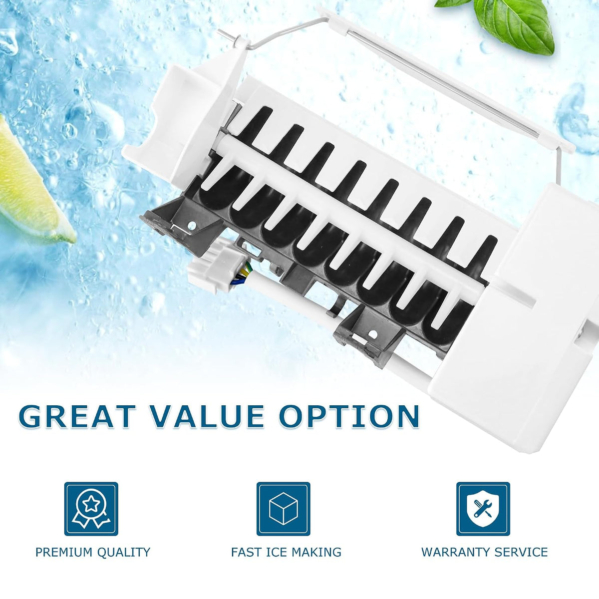 TOMOON WR30X10012 WR30X10093 Ice Maker Kit for G.E Hot.Point Ken.More