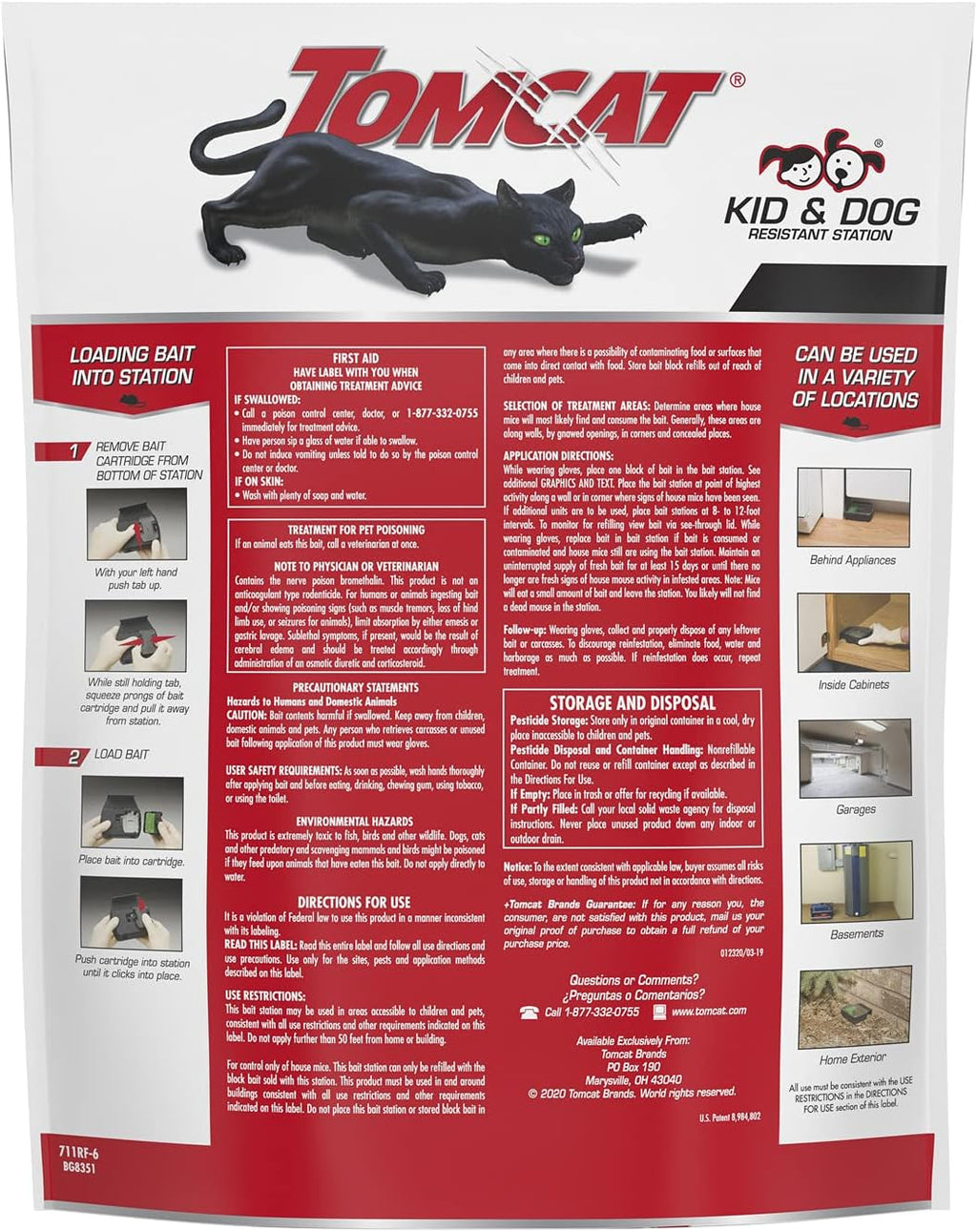 Mouse Bait Station, 2 Packages Each with 1 Station & 16 Bait Blocks | Tomcat Mouse Killer, Child & Dog Resistant