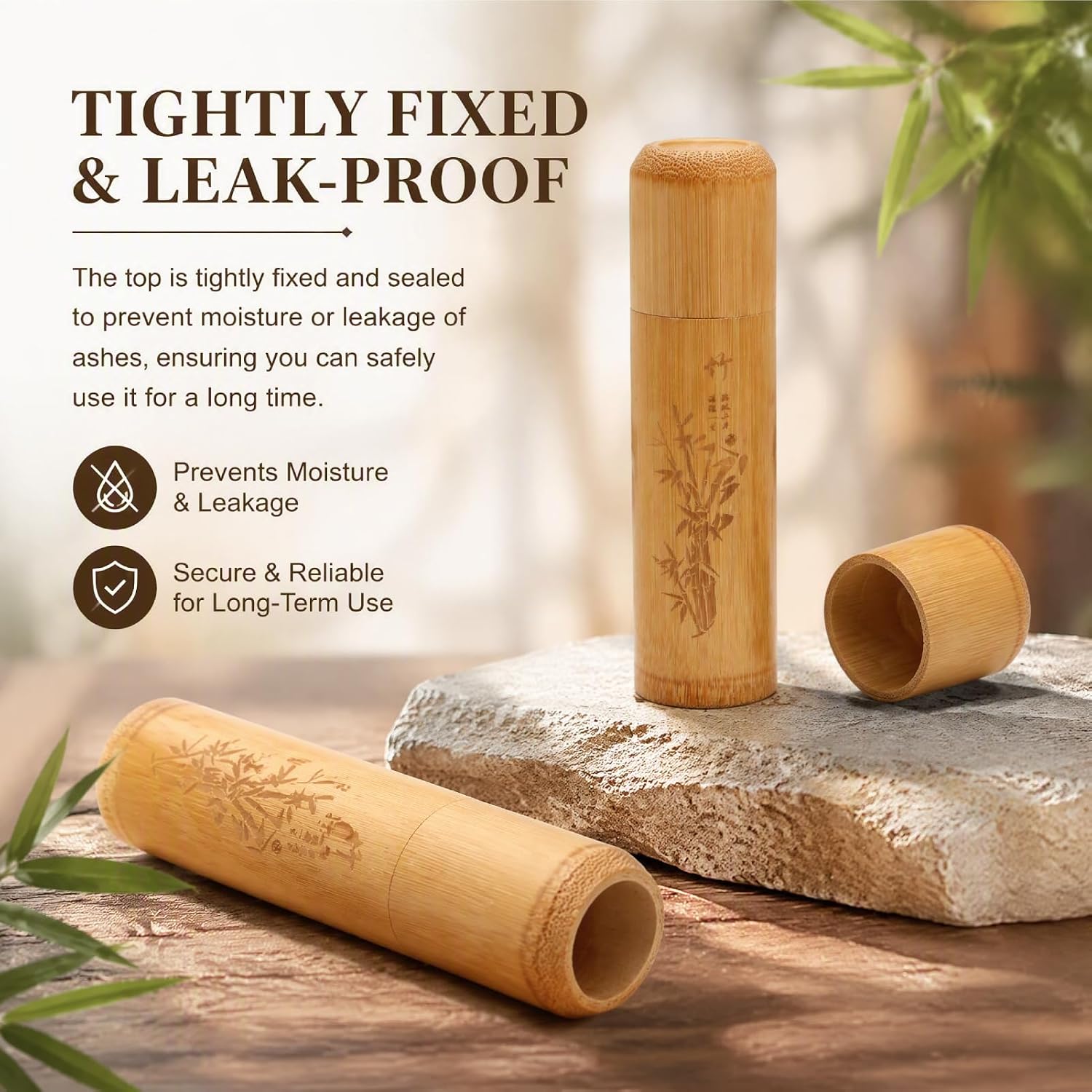 Small Bamboo Scattering Urn Tube, Ashes Biodegradable Scattering Cremation ECO Biodegradable Friendly Mini Spreading