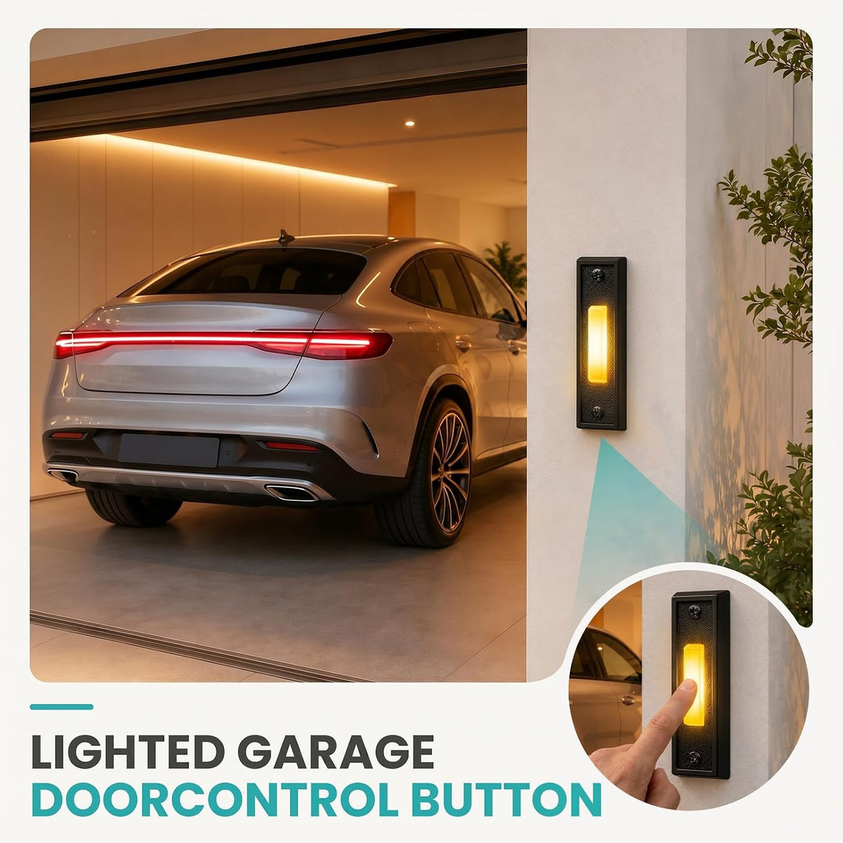 Lighted Doorbell Push Button – Wired Metal Front Door Bell Switch with Illuminated LED, Compatible with Chimes