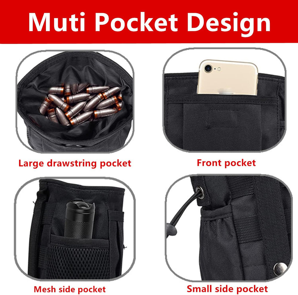Rock Climbing Chalk Bag, goldhik Bouldering Chalk Bags with Quick-Clip Belt and 3 Pockets, Great Equipment for Rock