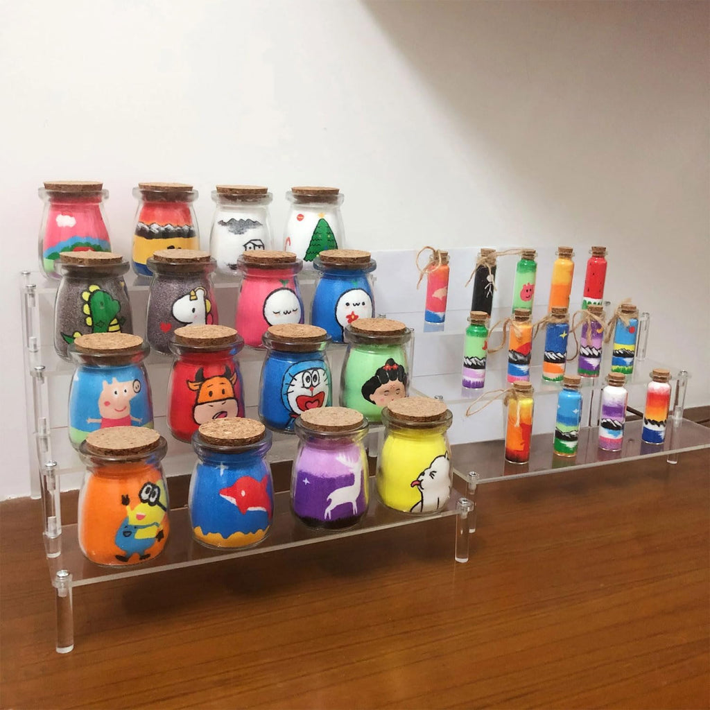 4 Tier Acrylic Display Riser, Clear Perfume Organizer Stand, Cupcake Stand Holder, Dessert Table Display Shelf, Skin