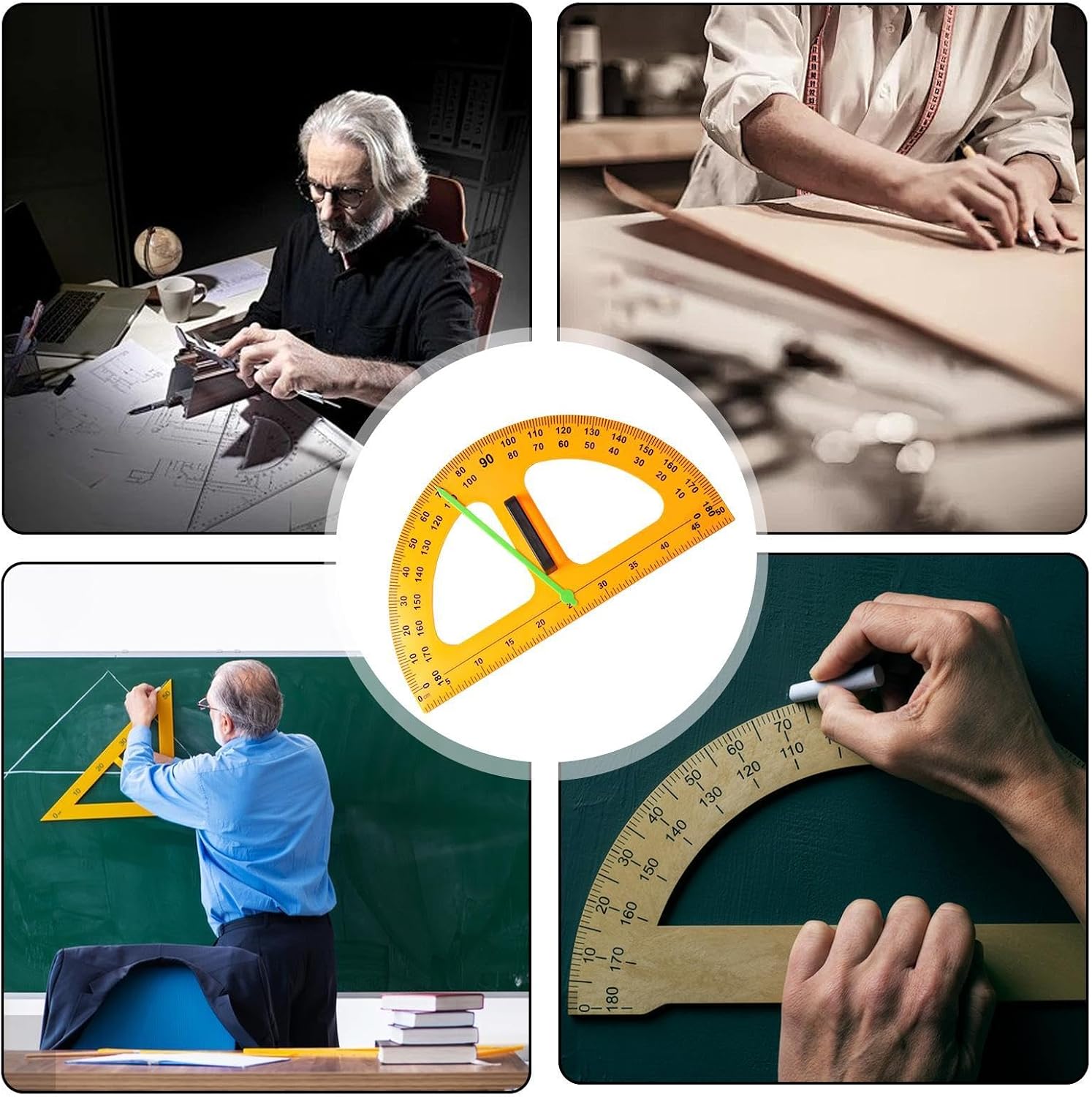 Large Teaching Protractor - Large Classroom Protractor | Digital Design Math Teaching Protractor | Oversized Teaching