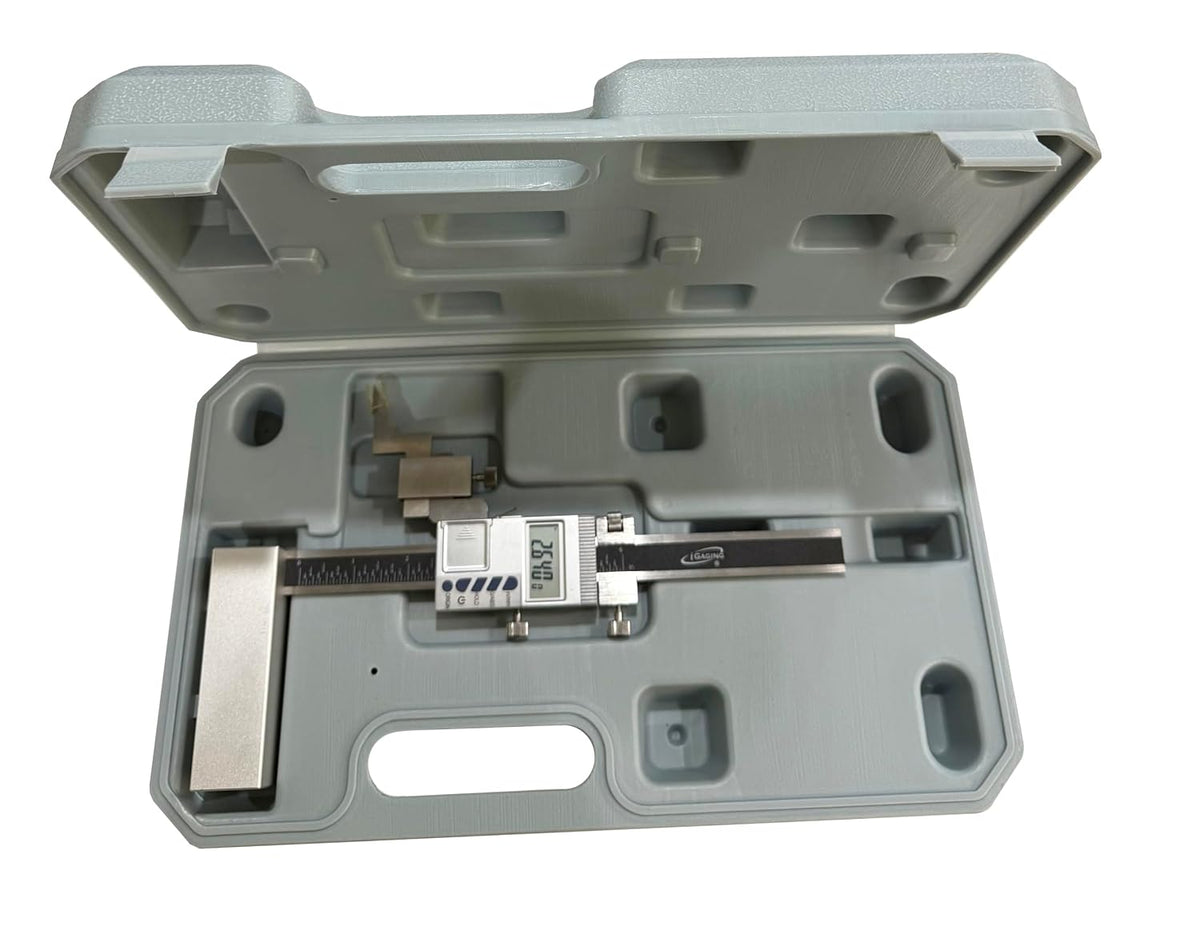 iGAGING 0-6"/150mm Electronic Digital Height Gage, Absolute Reading, in/mm/Fractional Reading, IP54 Protective Rating, Magnetic Base, #35-629