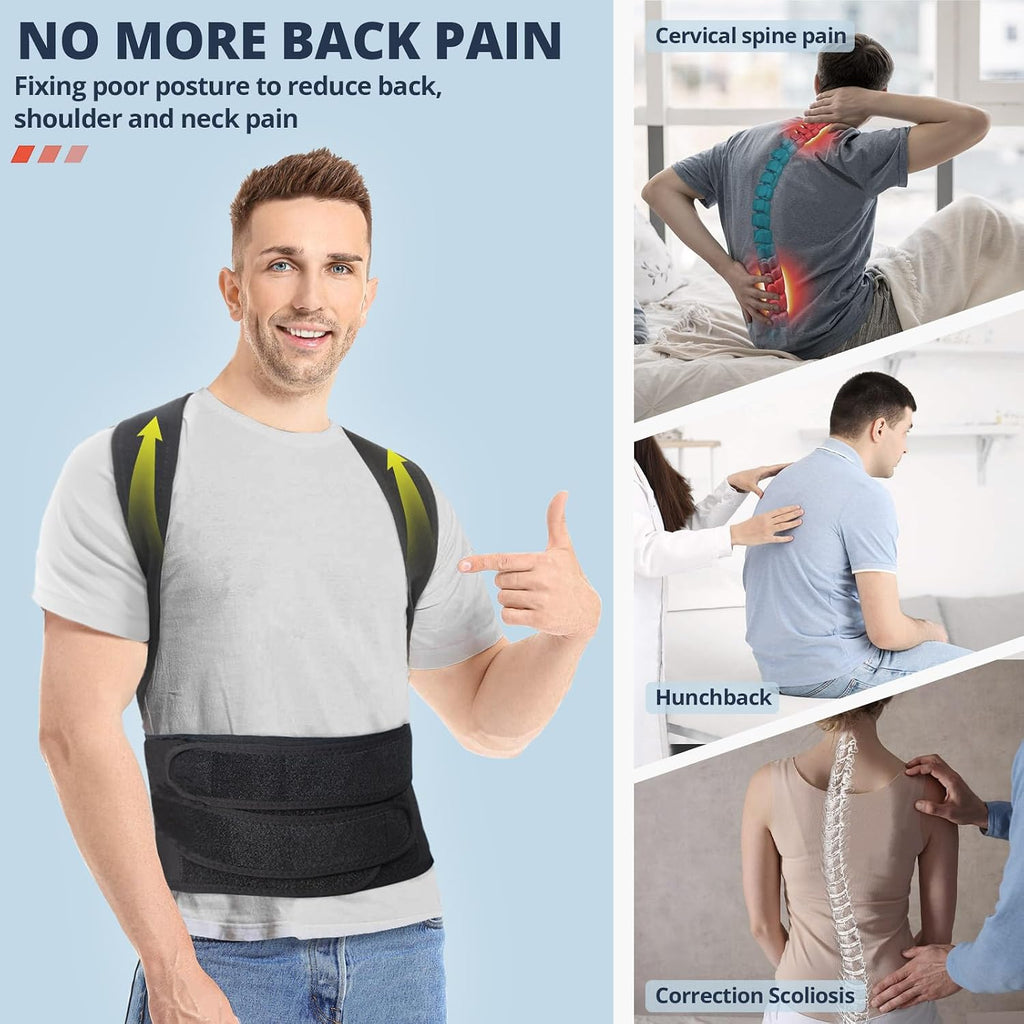 Back Brace Posture Corrector for Women and Men Back Lumbar Support Shoulder Posture Support for Improve Posture