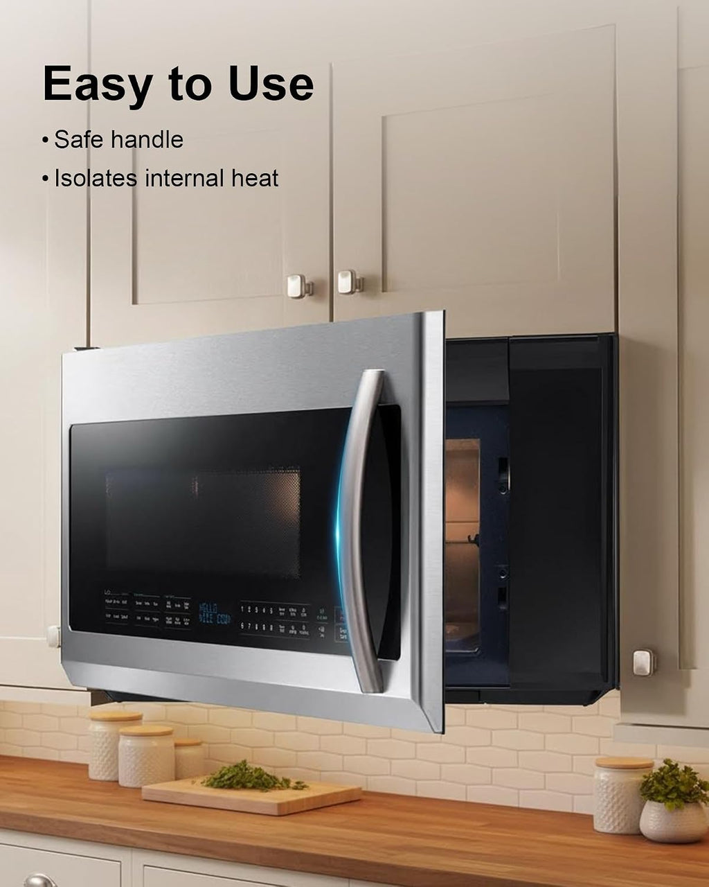 Microwave Door Handle Compatible with Samsung ME16A4021AS