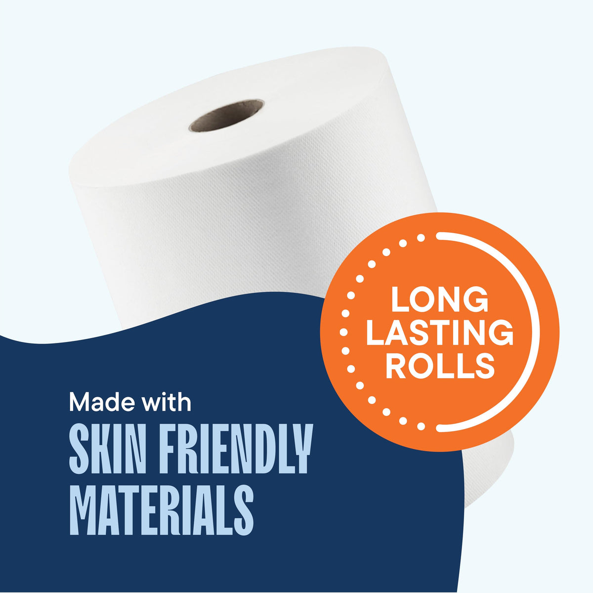 Industrial Paper Towels 10 x 800 White Roll Towels High Capacity Premium Quality (TAD Fabric Cloth Like Texture) Fits
