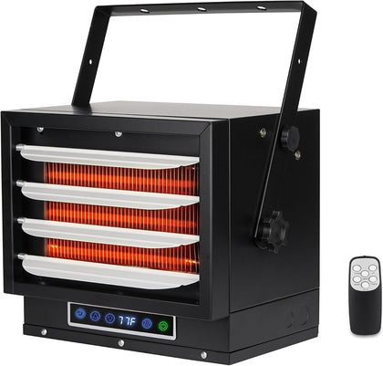 7500W Portable Hard-Wire Installation Garage Heater With Remote and Vertical and Horizontal Air Flow