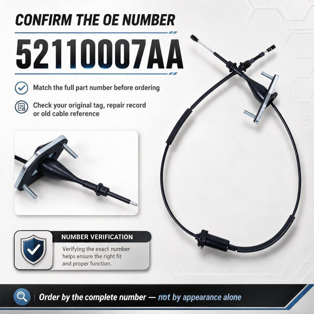 52110007AA Transmission Shift Control Cable Replacement for Dodge