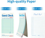 60 Pack/3000 Tickets Guest Checks Books for Servers, Green