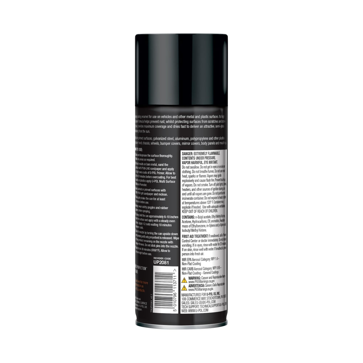 Anti Rust Protective Enamel Spray, Semi-Gloss Black Spray