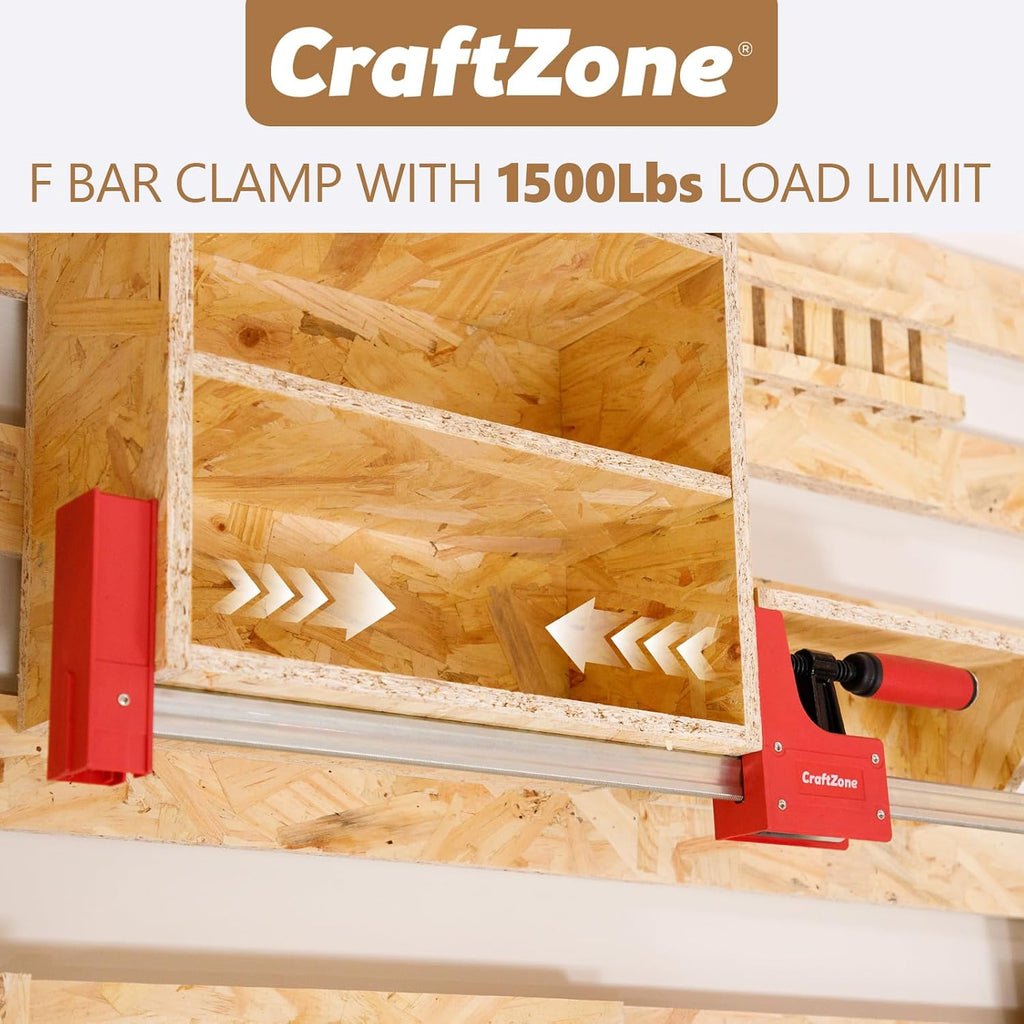 2-Pack 36" Parallel Clamps Bar Clamps for Woodworking F Bar Clamp with 1500 lbs Load Limit 3-7/8" Throat Depth