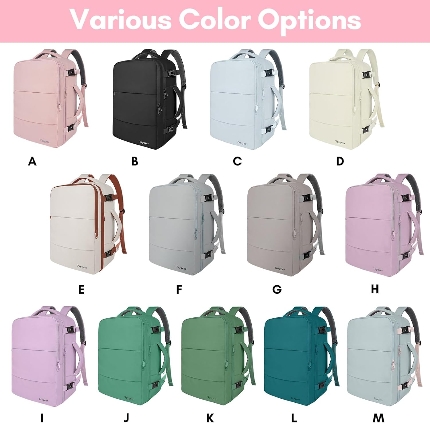 Travel Backpack for Women, Carry On Backpack with Water Bottle Pocket & Shoe Pouch, TSA 15.6inch Laptop Mochila