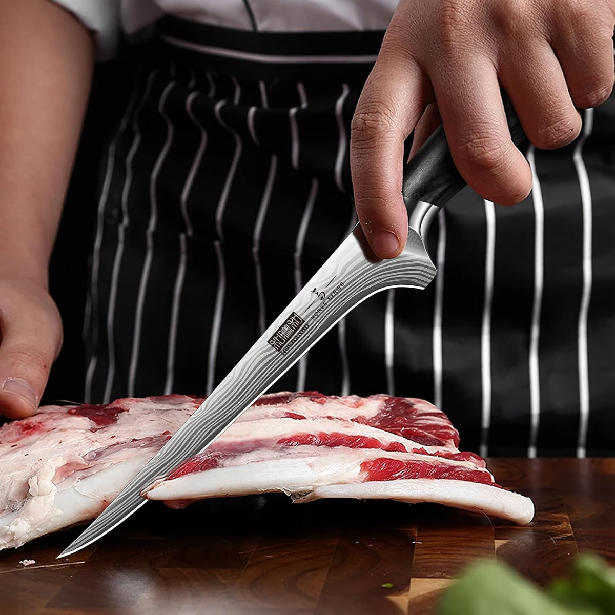 Fillet Knife 7 Inch, Japanese Sharp Boning Knife, Flexible Blade