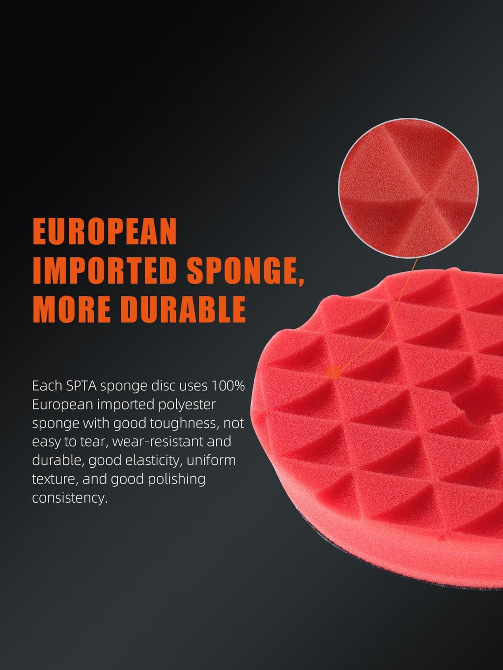 Buffing Polishing Pads, SPTA 6 Inch 150mm Body Repair Polishing Pad Set Made for 6 Inch Backing Plate, 6 Pcs Buffing