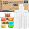 400 sets - 2 oz Portion Cups with Lids, Jello Shot Cups with Lids