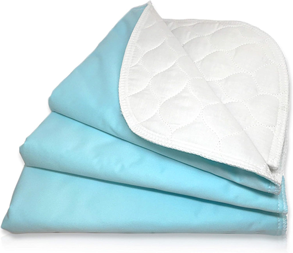 Ultra Soft 4-Layer Washable Incontinence Bed Pad, 18"x24" (3 Pack)