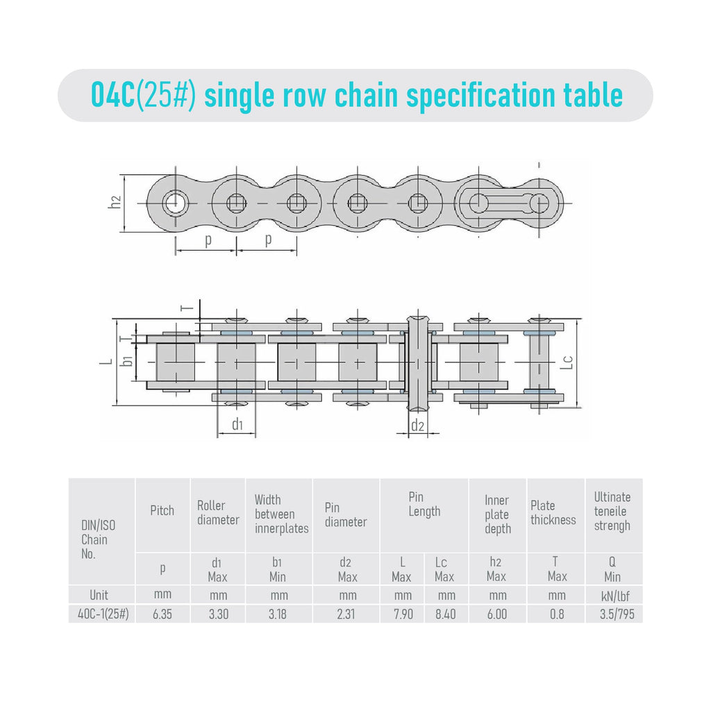 FOCMKEAS 19 Tooth Roller Chain Sprocket, 25 Chain, 6mm Bore