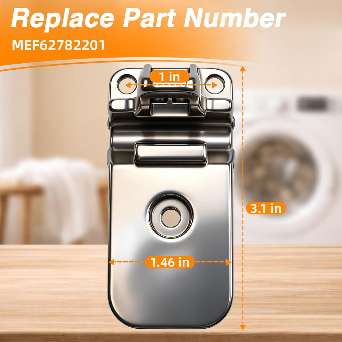 Stainless Steel Dryer Door Hinge Replace MEF62782201 AP5978786