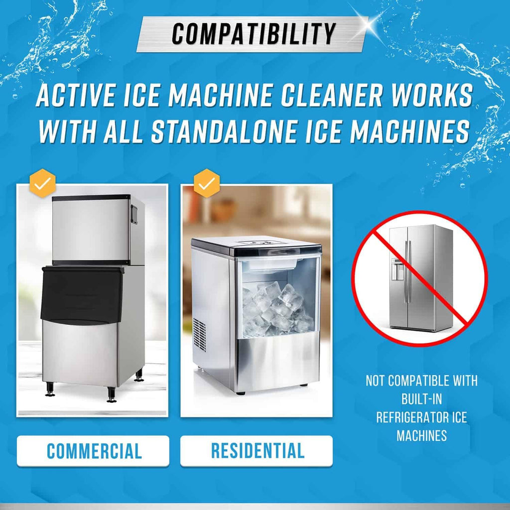 Ice Machine Cleaner Maker Descaler - 24 Clean Tablets Compatible with Frigidaire, Opal, GE Profile, Kitchenaid
