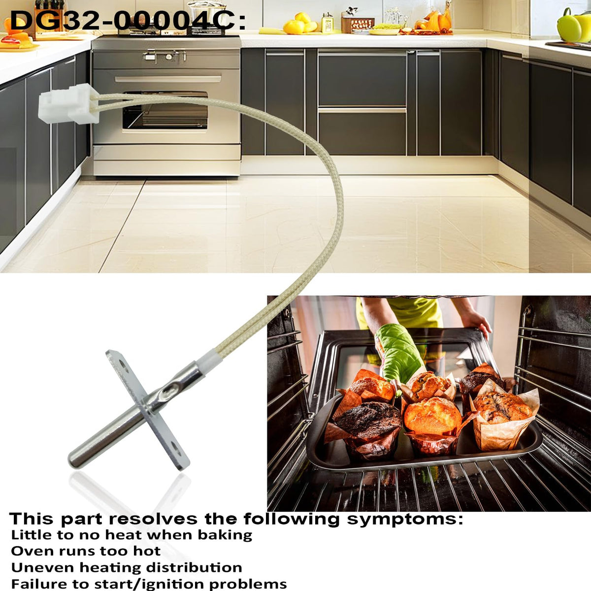 DG32-00004C Oven Temperature Sensor for Samsung Ranges.