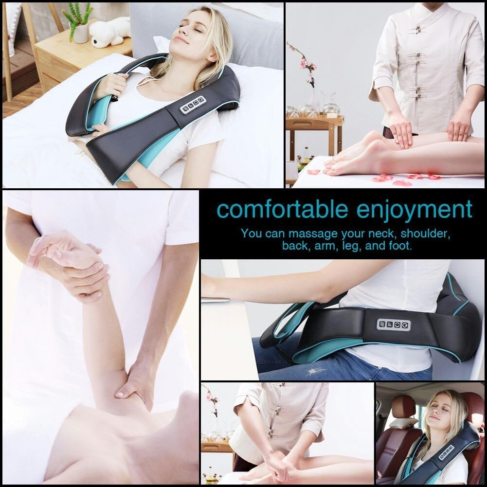 Fathers Day Dad Gifts, Shiatsu Back Shoulder and Neck Massager with Heat, Electric Deep Tissue 4D Kneading Massage