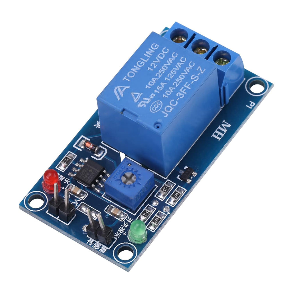 Raindrops Sensor, 12V Rain Dectection Module Adjustable Rain Sensor Controller Relay for Weather Monitoring