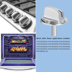 Kqcibz 1 PCS Upgrade Replacement 5304525746 Long Stem Stove Knobs Oven Knobs Compatible Stove Range, Silver