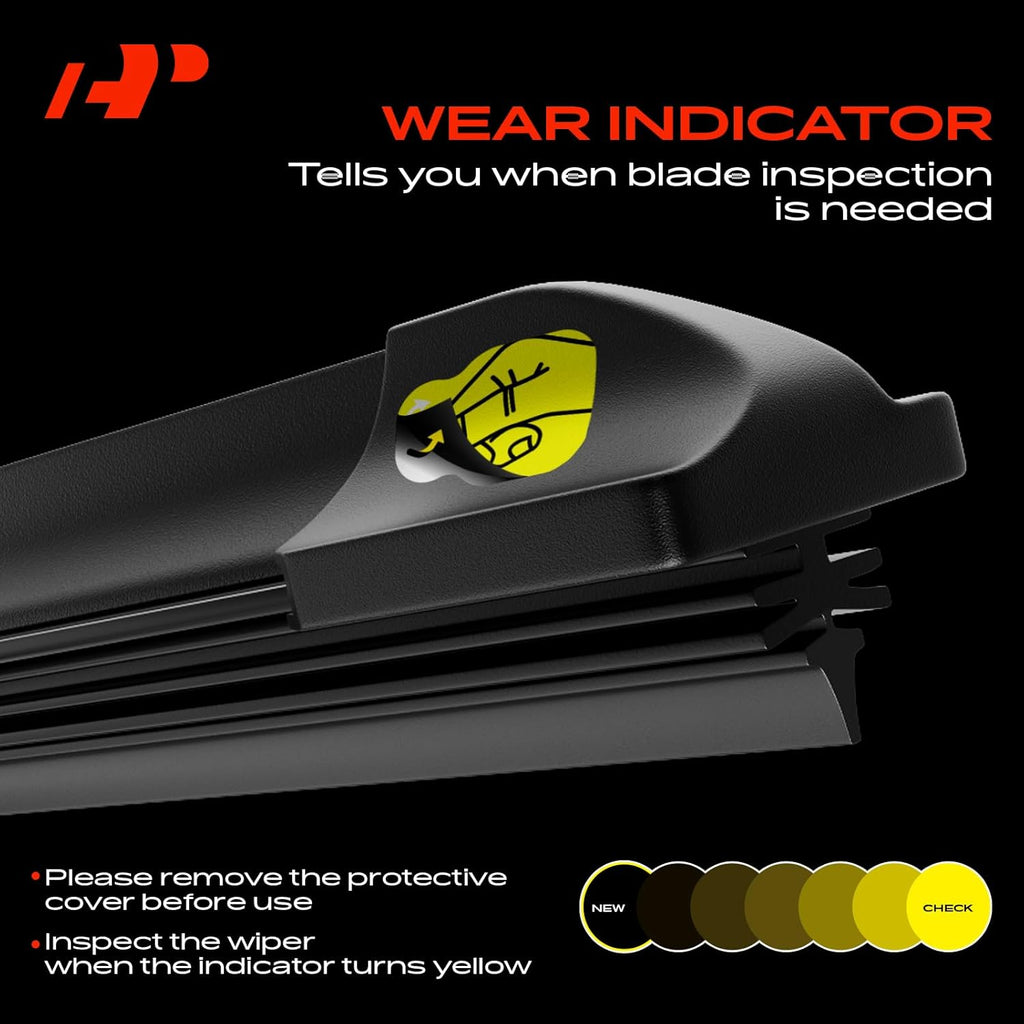 22"+19" Windshield Wiper Blades Compatible with Mercedes-Benz W204 Series GLK250, GLK350 2015 & Jaguar XF, XJ, XFR