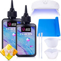 UV Resin with Light, Upgraded 200g Starter Kit for Jewelry | Crystal Clear, Low Odor, Anti-Yellowing, Fast Cure, Low