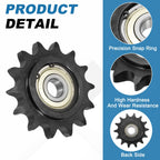 uxcell 2Pcs #60 Roller Chain Idler Sprocket, 17mm Bore 3/4" Pitch 14 Tooth
